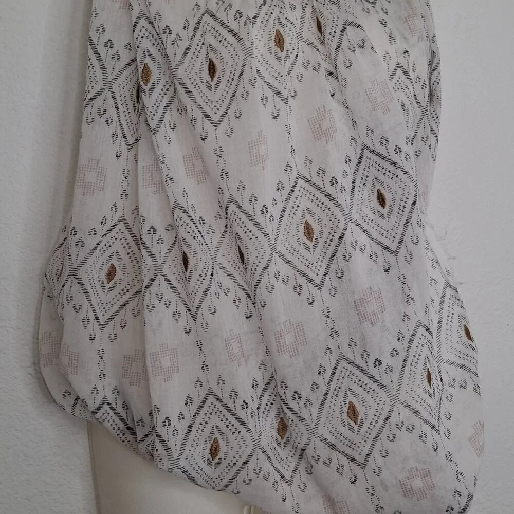 American Eagle Loop Scarf 100% Cotton Embroidered Boho Southwestern Summer 29X24